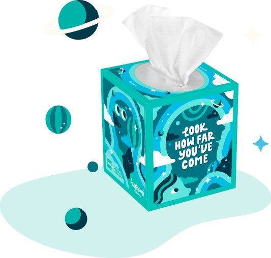 Connection to self kleenex box