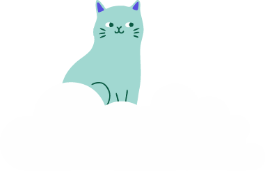Cat on cloud