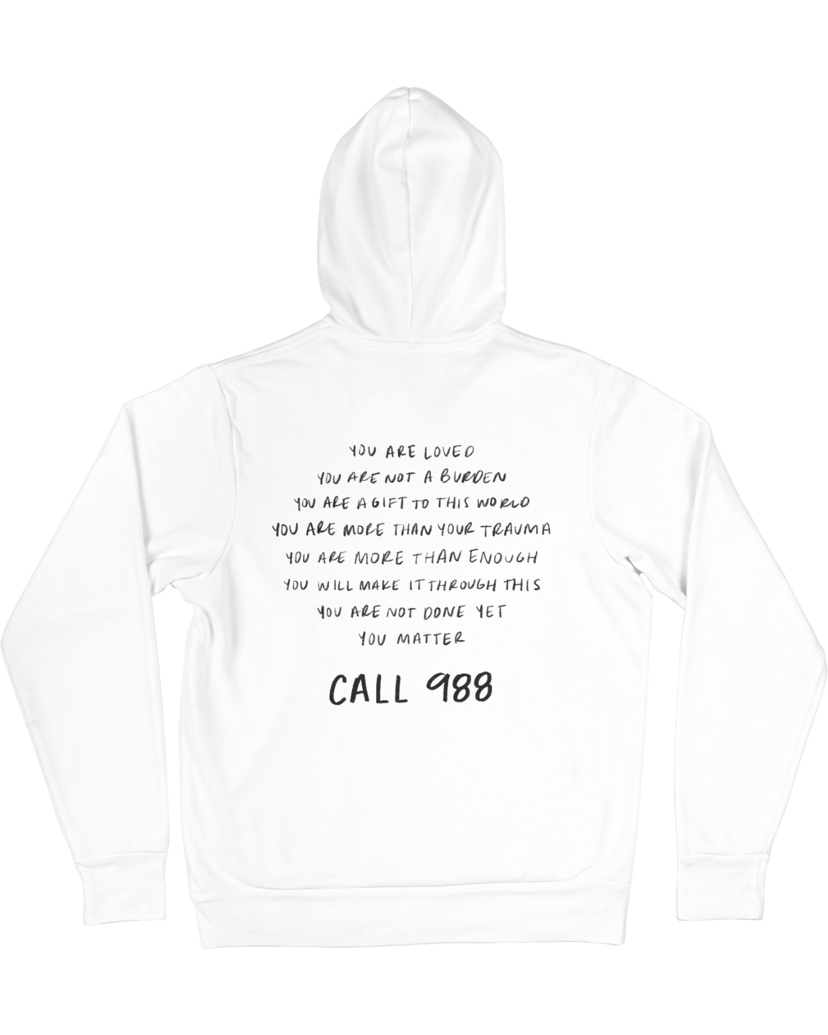 988 Mental Health Support Hoodie You Are Loved – Self-Care Is For