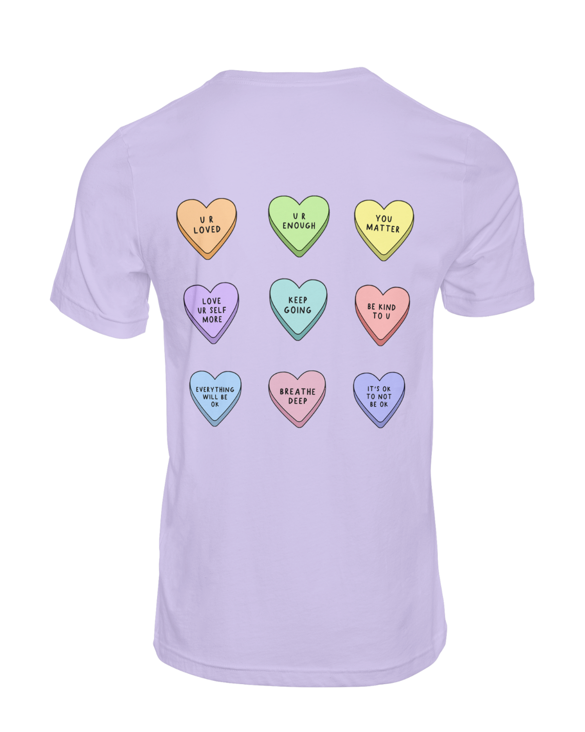 You Are Enough + Candy Hearts (Pink 🩷) - T-Shirt
