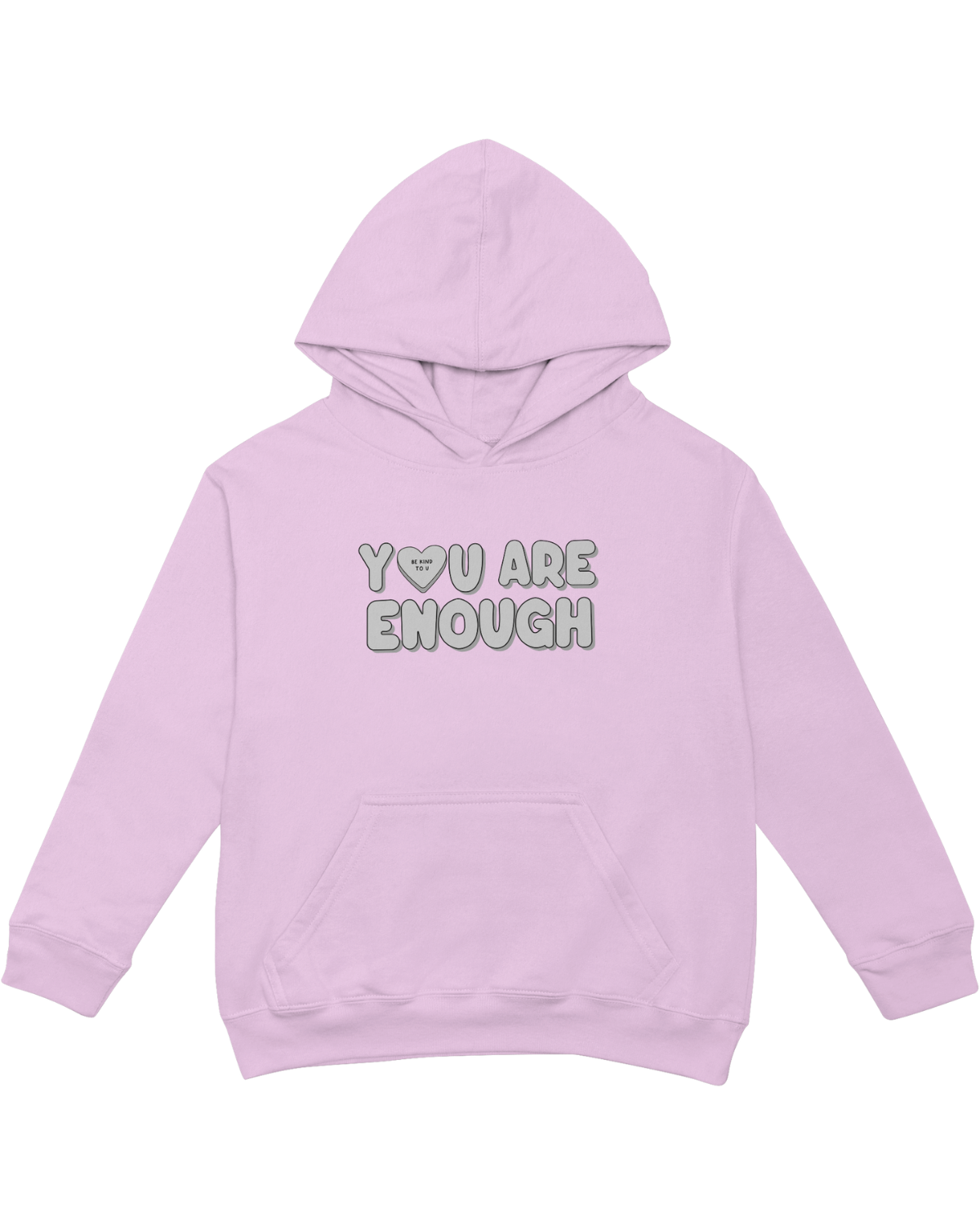 You Are Enough + Candy Hearts (Silver 🩶) - Hoodie