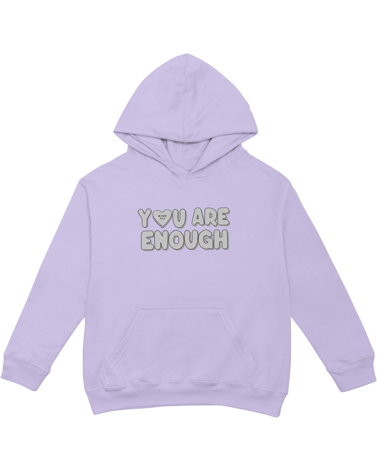 You Are Enough + Candy Hearts (Silver 🩶) - Hoodie