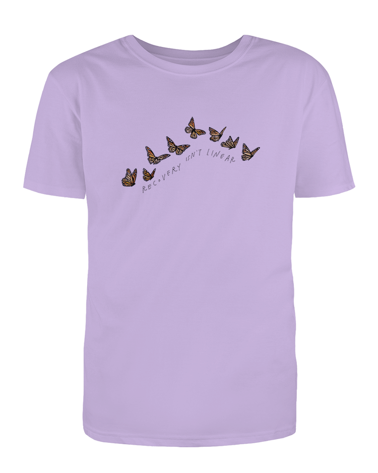 Recovery Isn't Linear (Butterflies) - T-Shirt