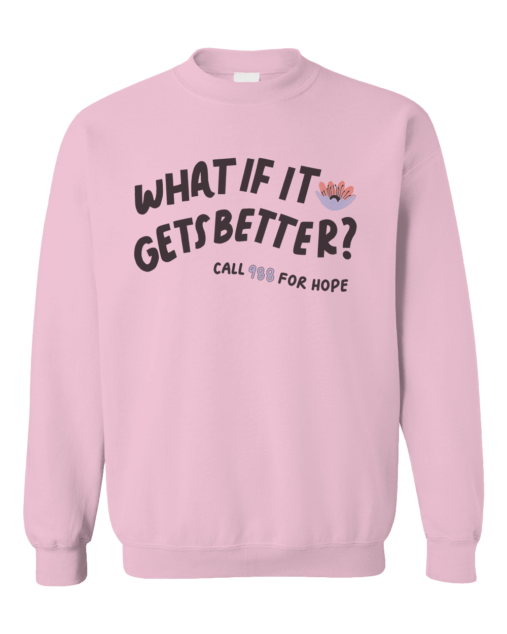 988 What If It Gets Better? / You Are Loved, You Are Not A Burden, You Matter (includes a back-print!) - Sweatshirt