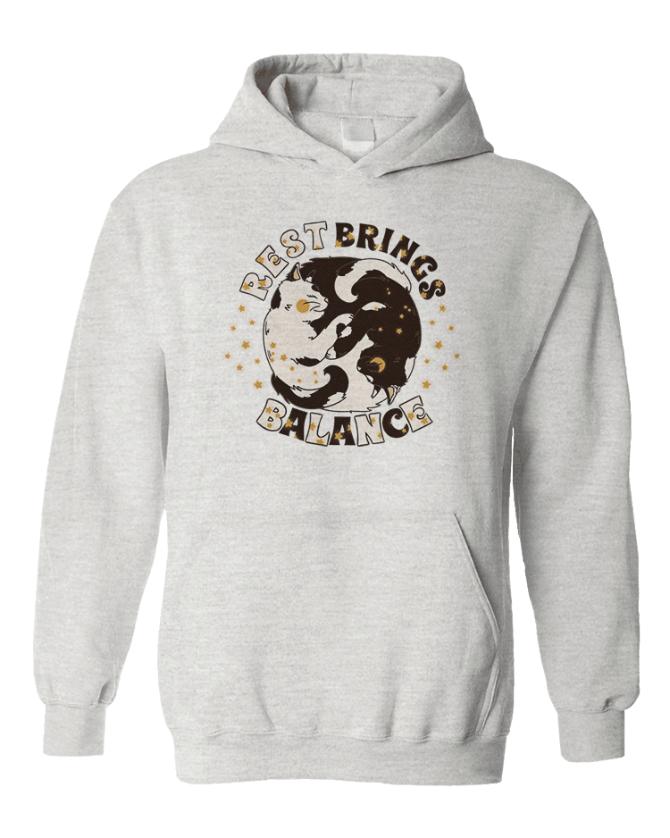 Rest Brings Balance (Yin Yang Cats) - Hoodie