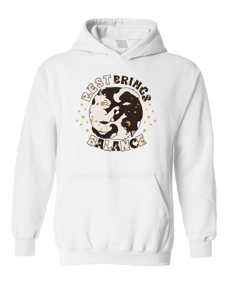 Rest Brings Balance (Yin Yang Cats) - Hoodie