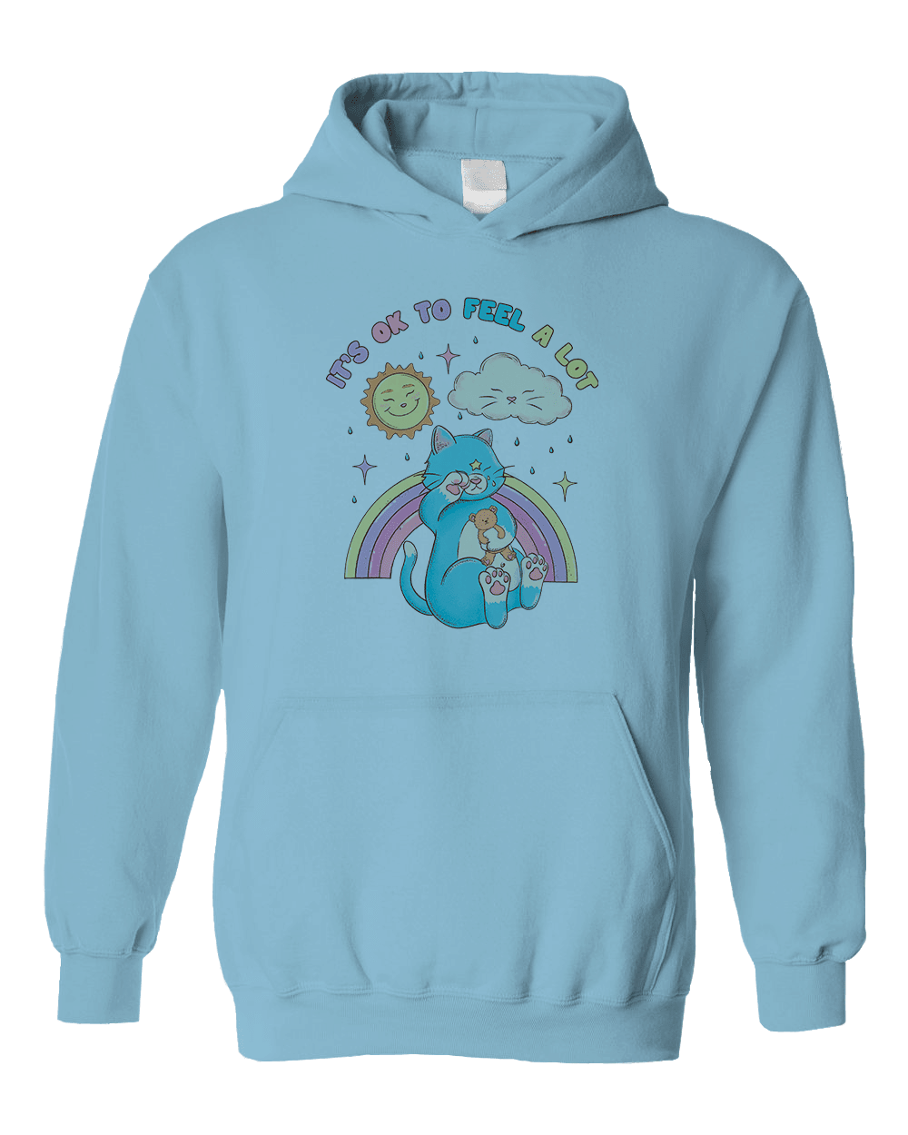 It's OK To Feel A Lot (Cat) - Hoodie