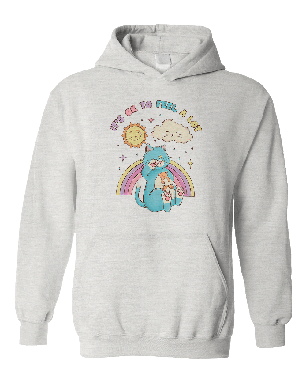 It's OK To Feel A Lot (Cat) - Hoodie