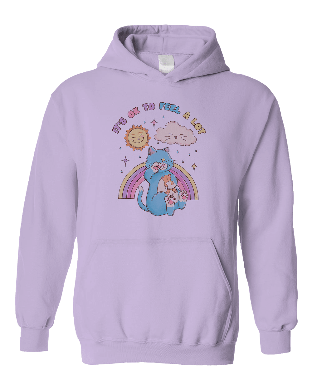 It's OK To Feel A Lot (Cat) - Hoodie