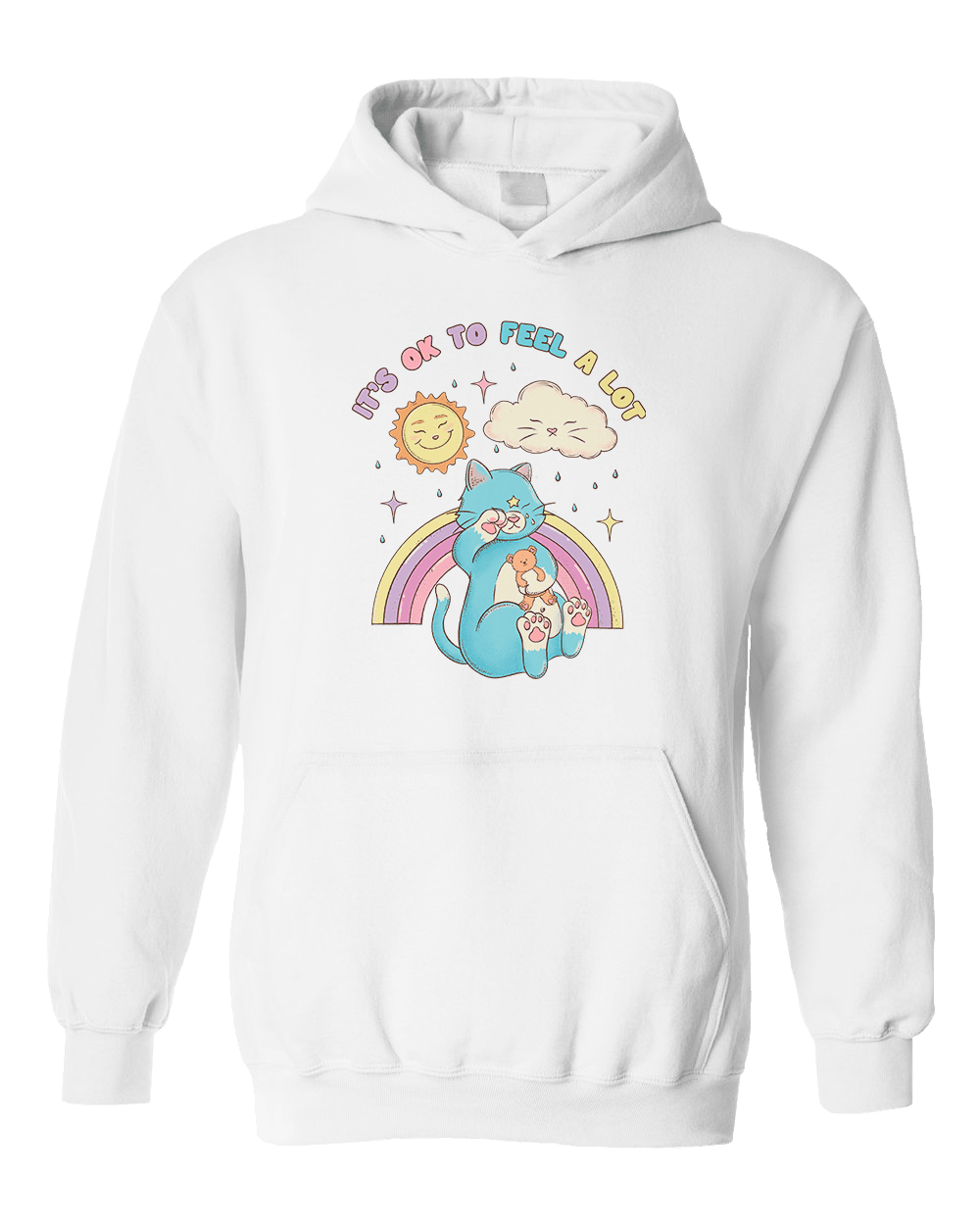 It's OK To Feel A Lot (Cat) - Hoodie