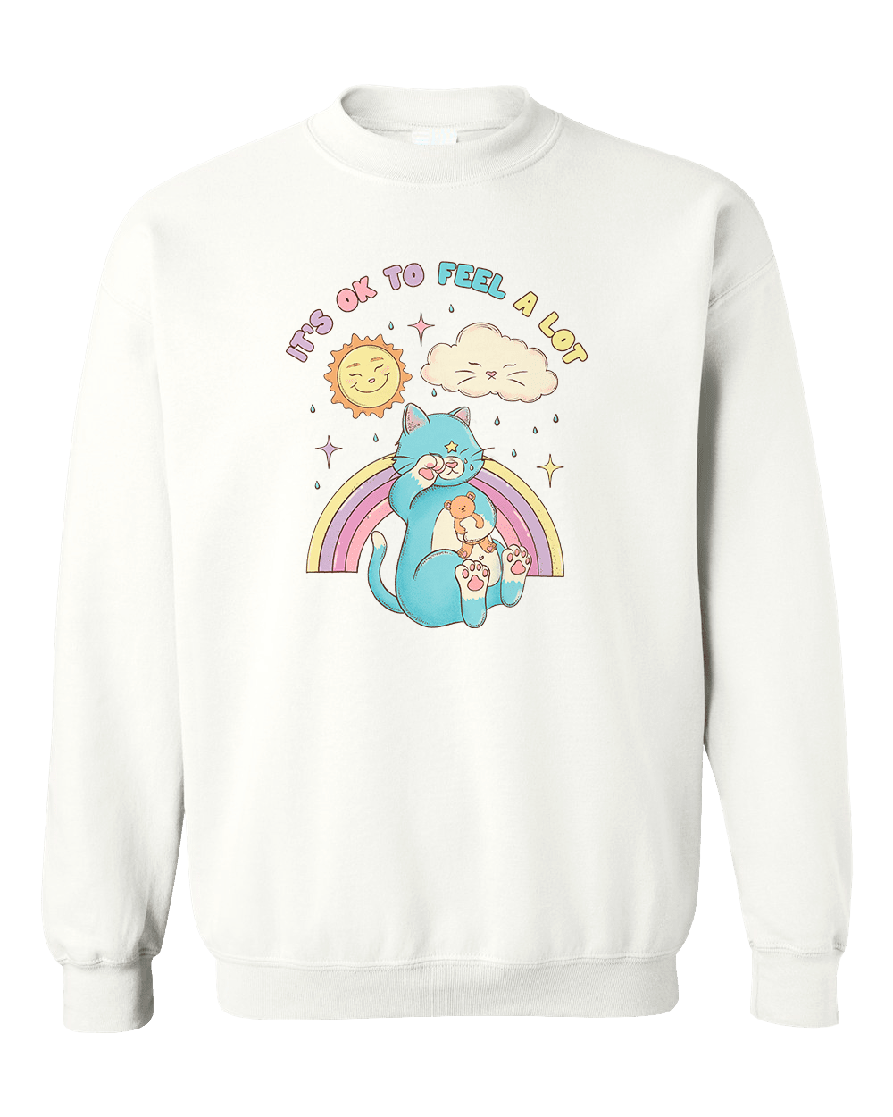 It's OK To Feel A Lot (Cat) - Sweatshirt